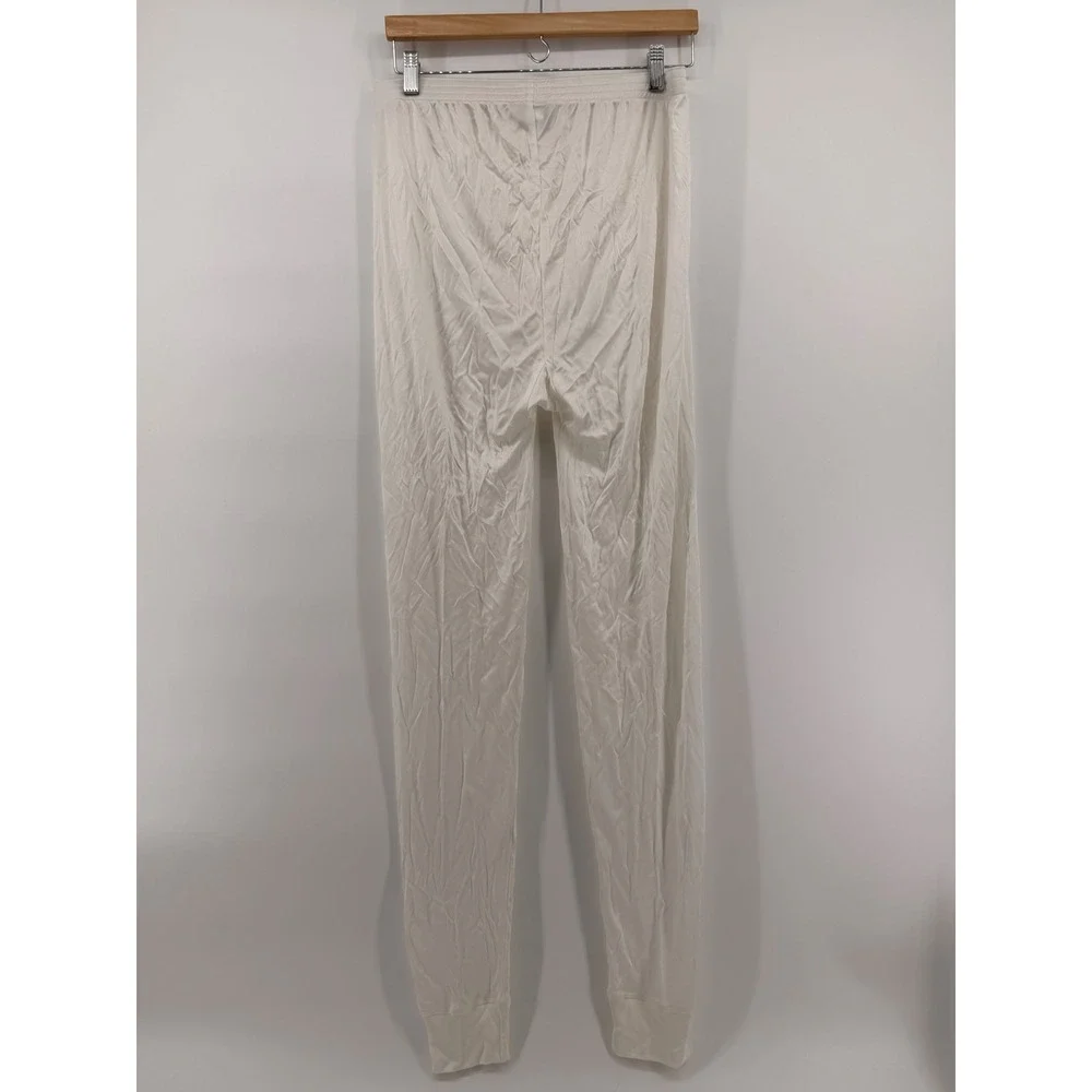 Cabelas Mens Large White 100% Silk Thermal Long Johns Base Layer Pants KS102-T